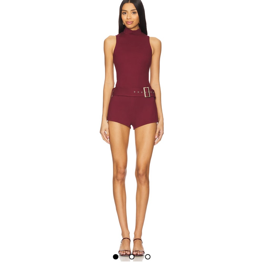 superdown Burgundy Sleeveless Romper